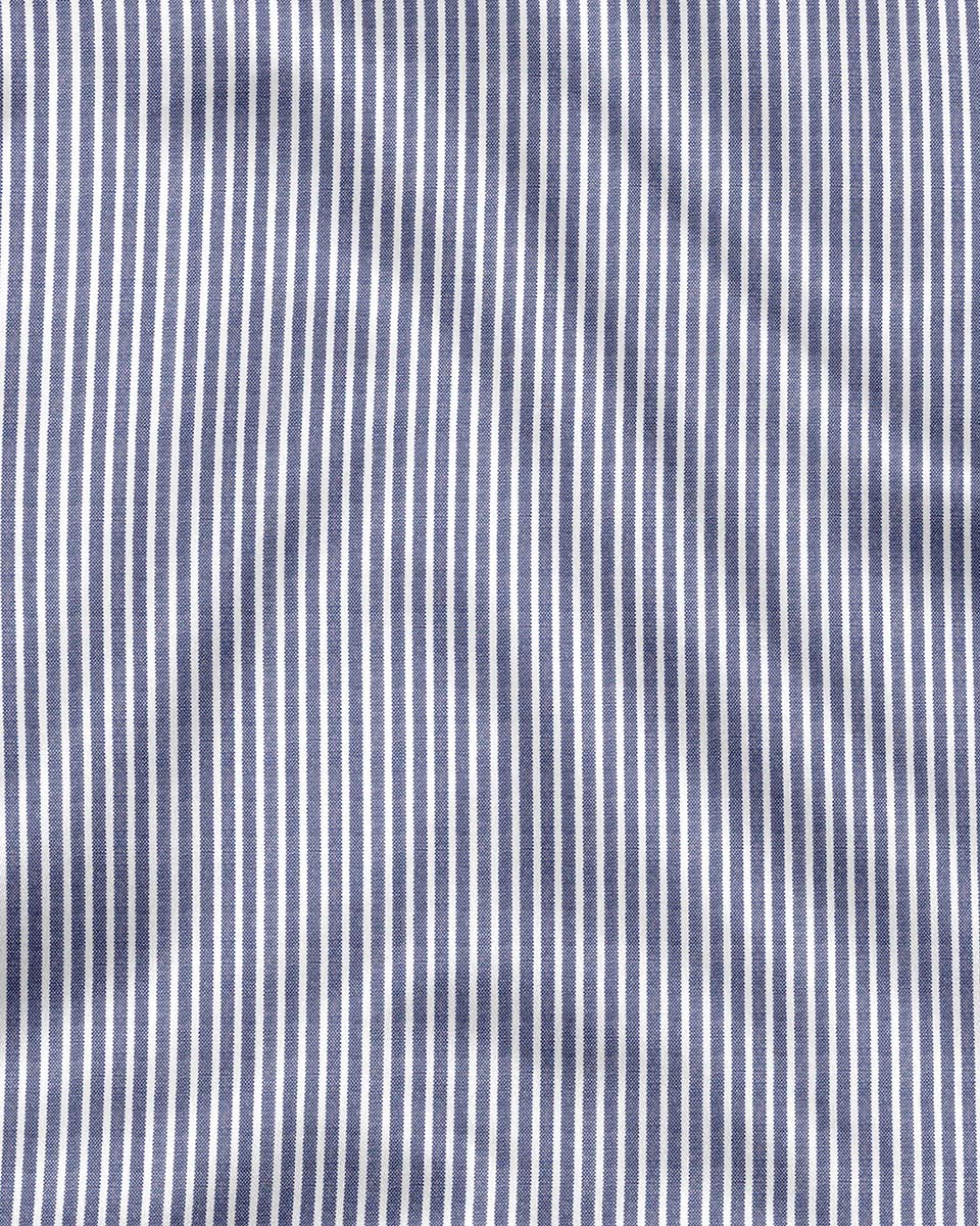 Blue Vertical Stripes Button Dawn Cotton Formal Shirt