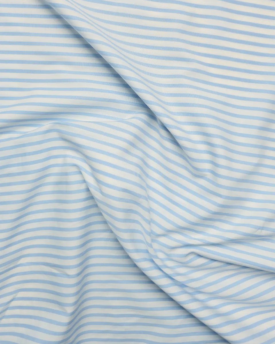 Casper Blue and White Pinstriped Premium Cotton Shirt