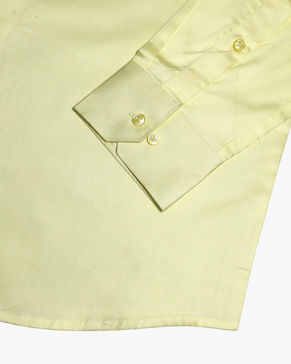 Corn Yellow Premium Satin Men's Shirt