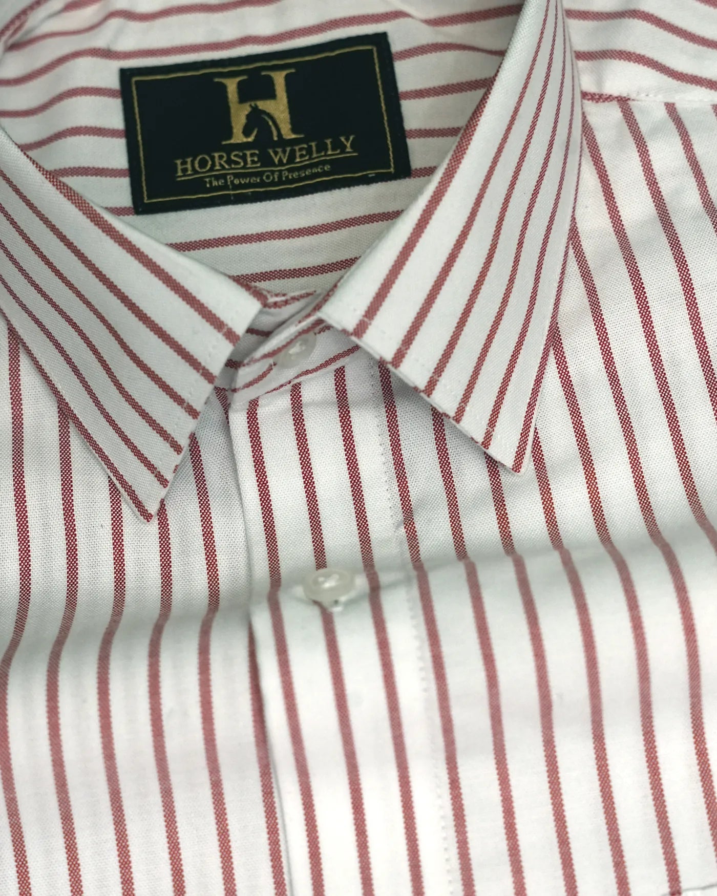 Destiny Red With White Stripe Premium Cotton Designer Shirt