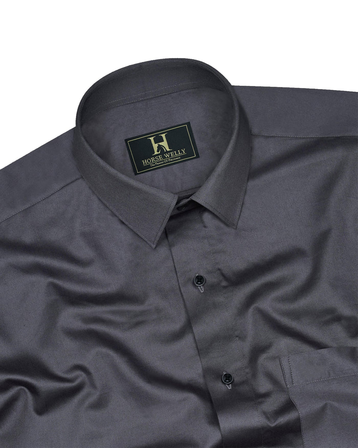 Iridium Gray Premium Satin Men's Shirt