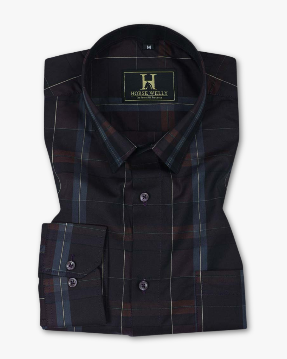 Kingsbury Wine Red Checked Premium Cotton Shirt