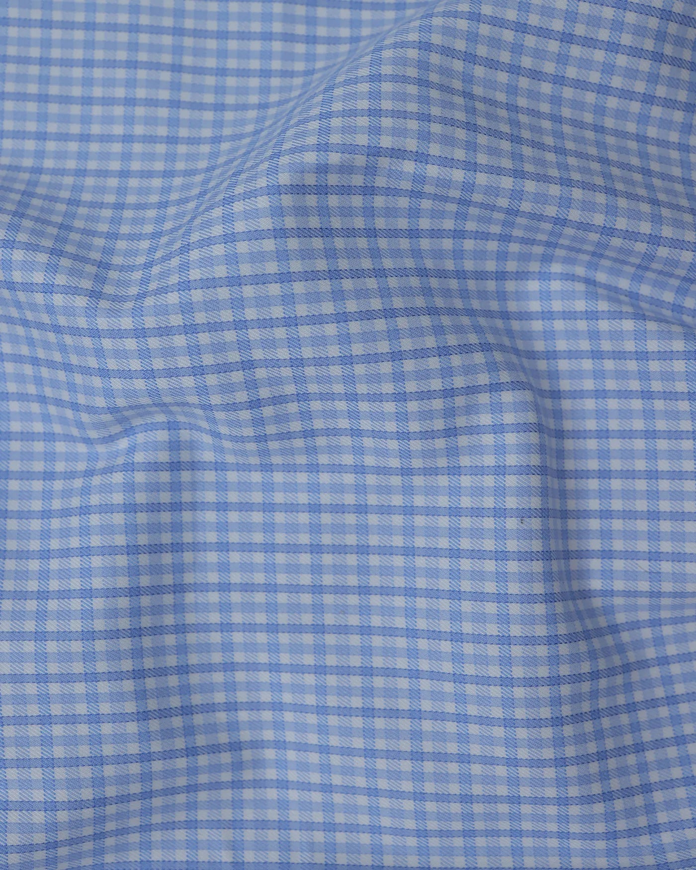 Light Blue Cotton Shirt with White & Blue Line Checks