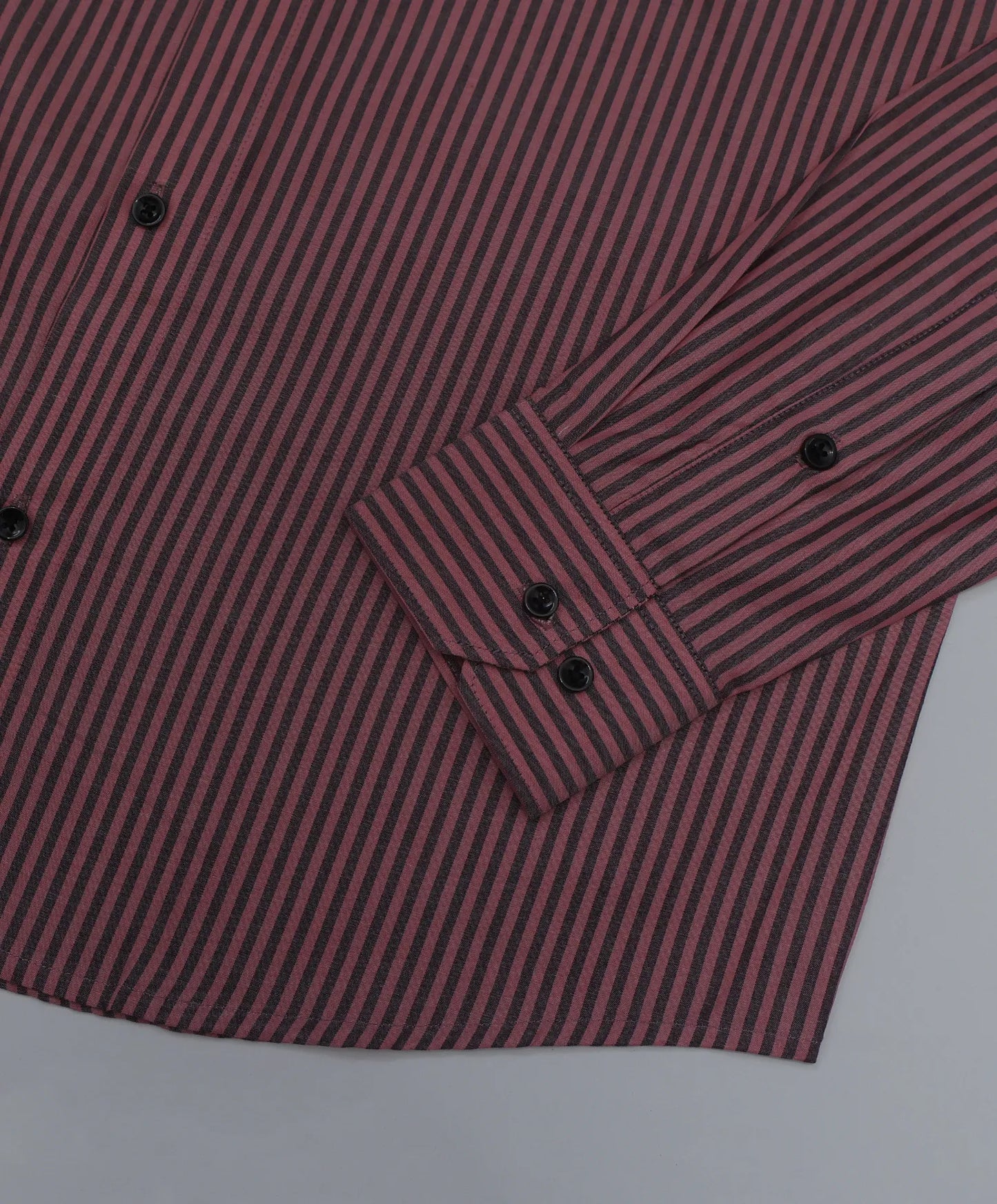 Lite Maroon Striped Classic Formal Cotton Shirt