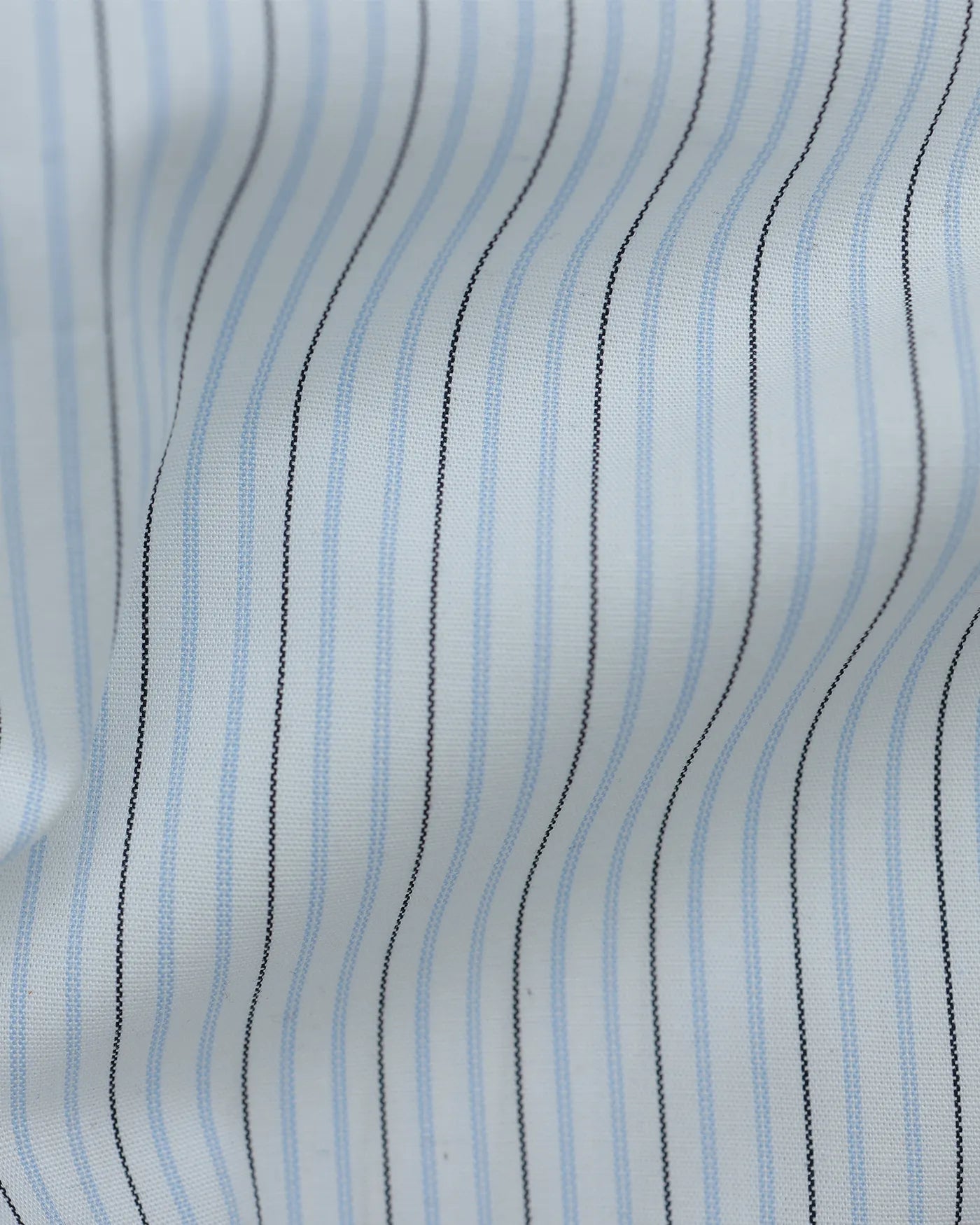 Luxe Formal Sky Blue & Black Striped Shirt