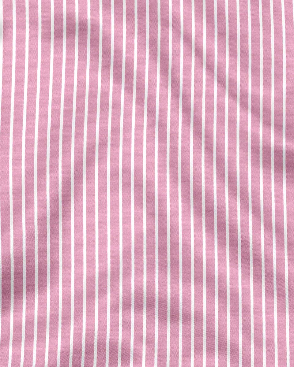 ManTire's Men's Formal Pink Stripe Soft Cotton Shirt