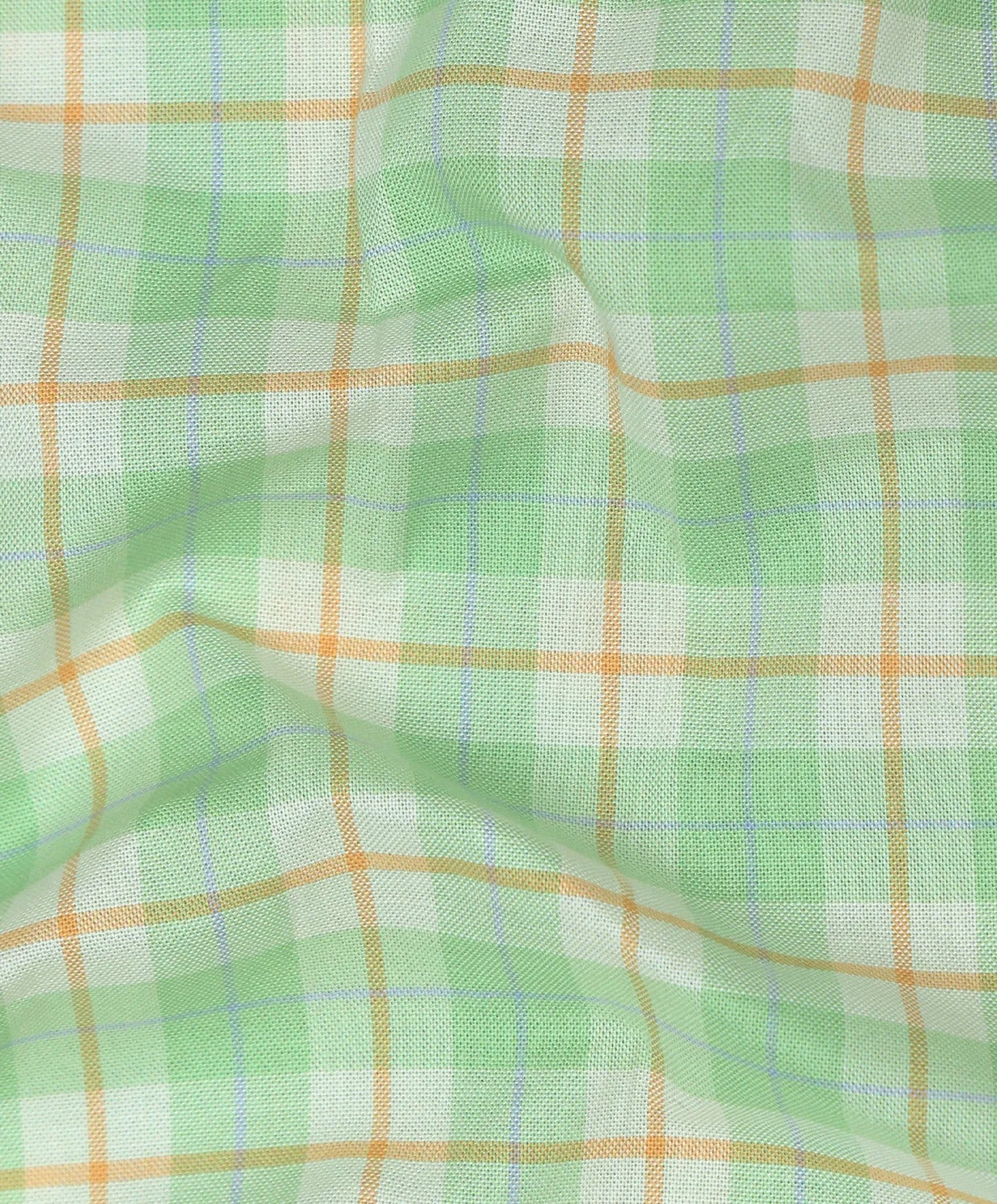 Men Green Regular Fit Check Full Sleeves Casual Shirt