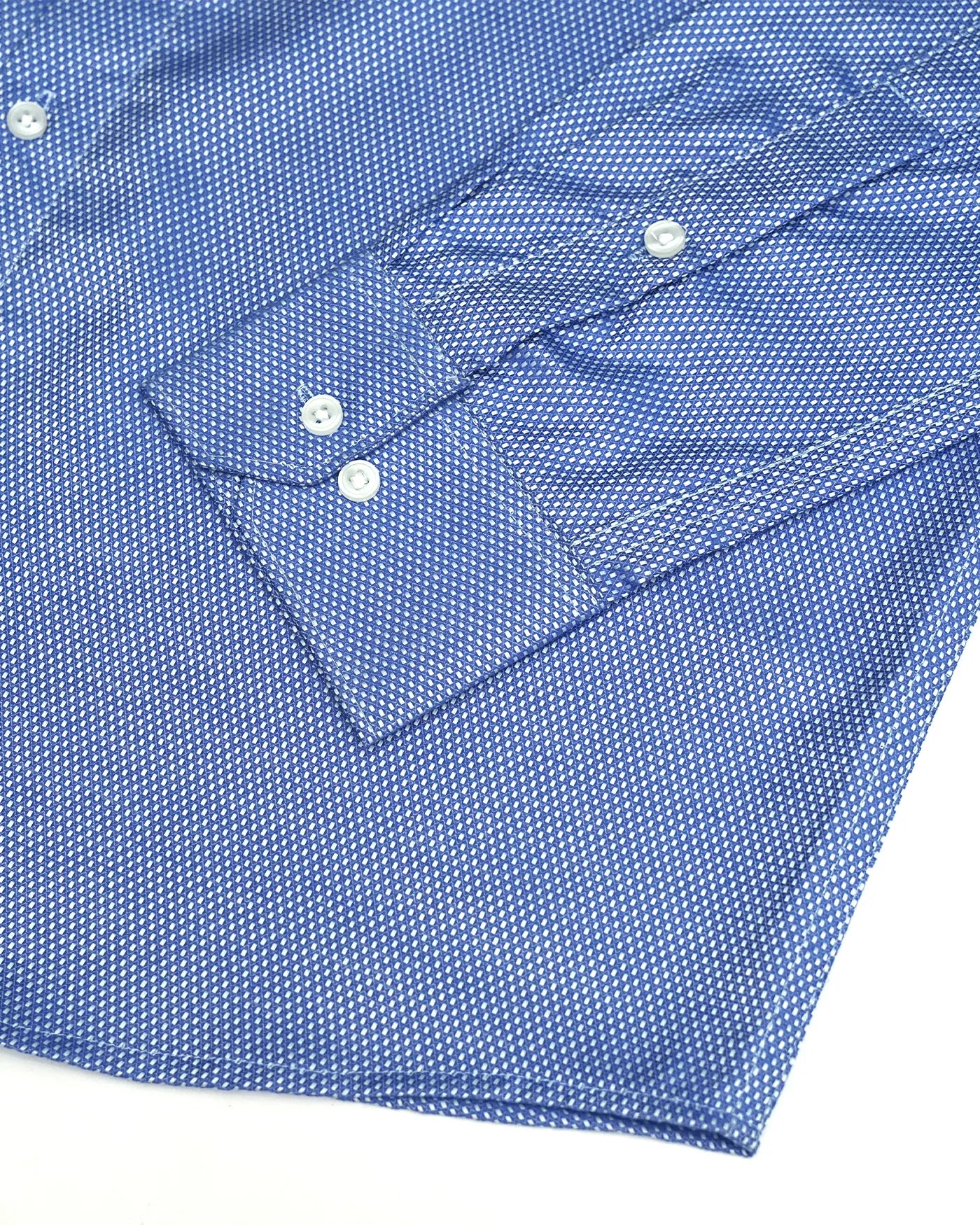 Men Solid Dark Blue Formal Cotton Shirt