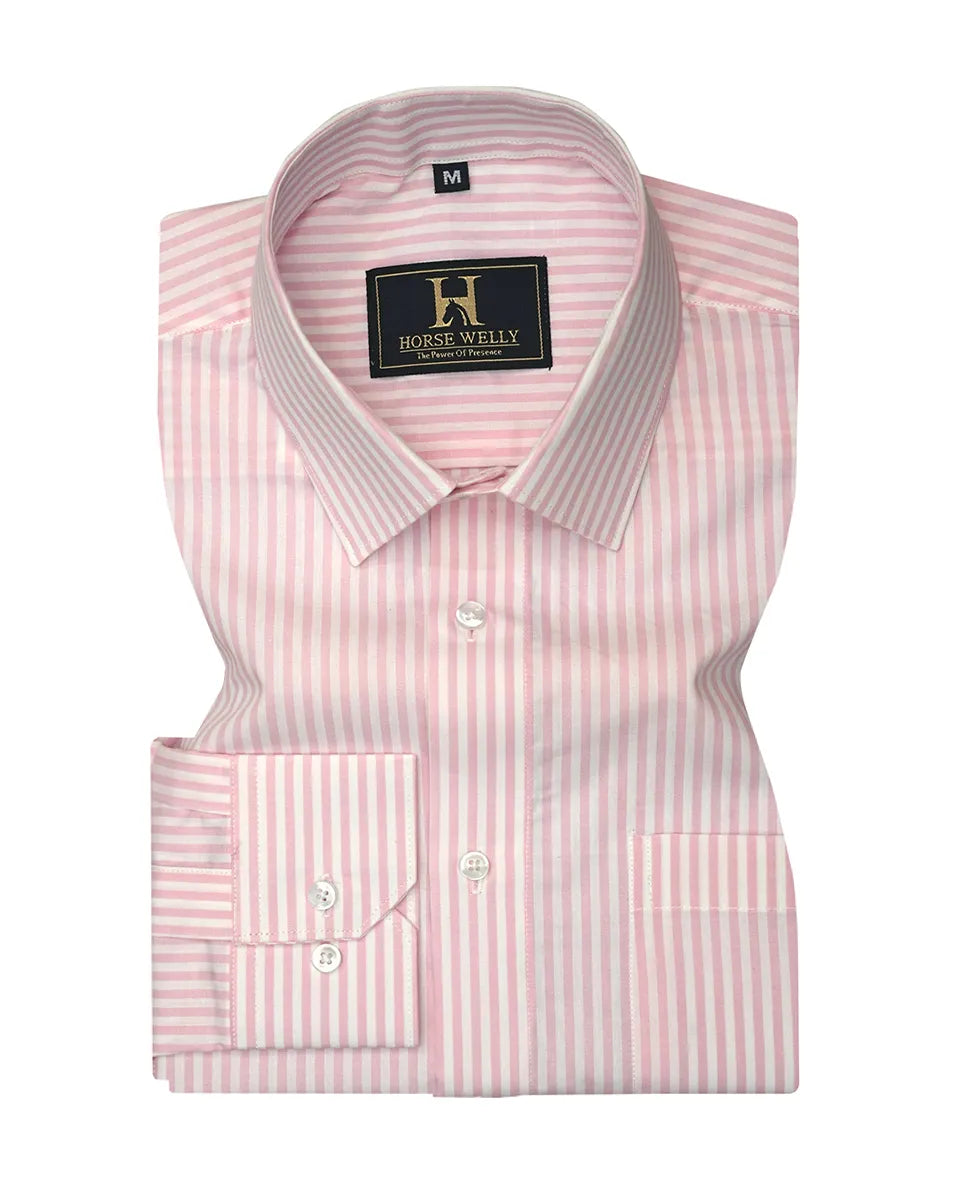 Vertical Striped Premium Cotton Opaque Formal Shirt