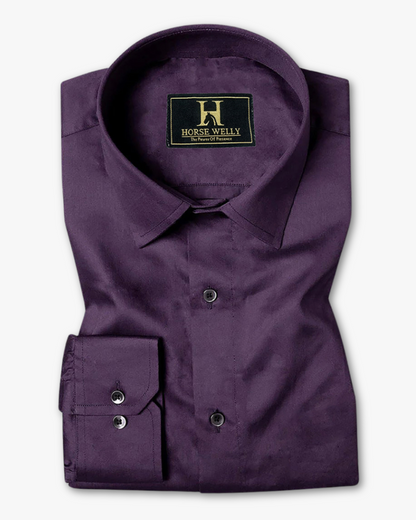 Black Current Purple Premium Cotton Shirt