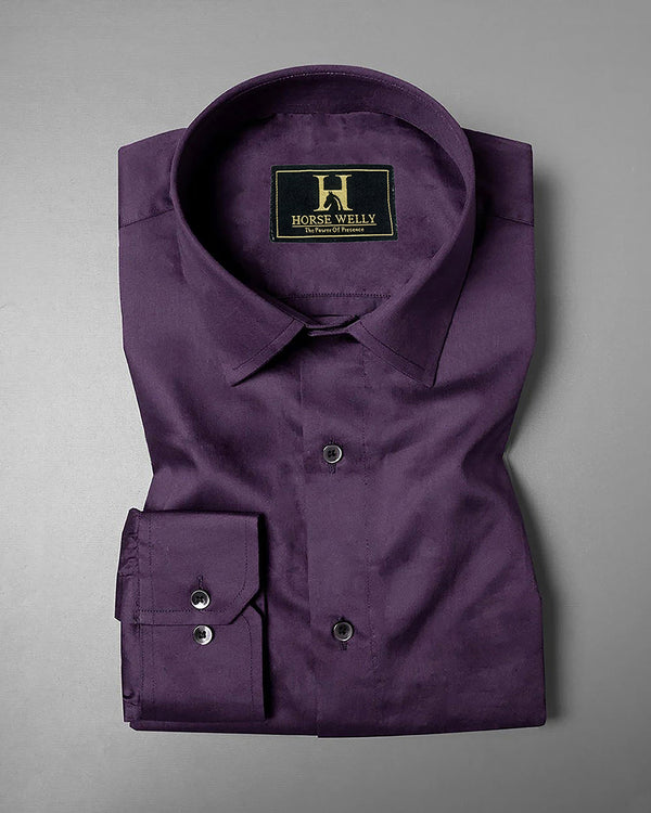 Black Current Purple Premium Cotton Shirt