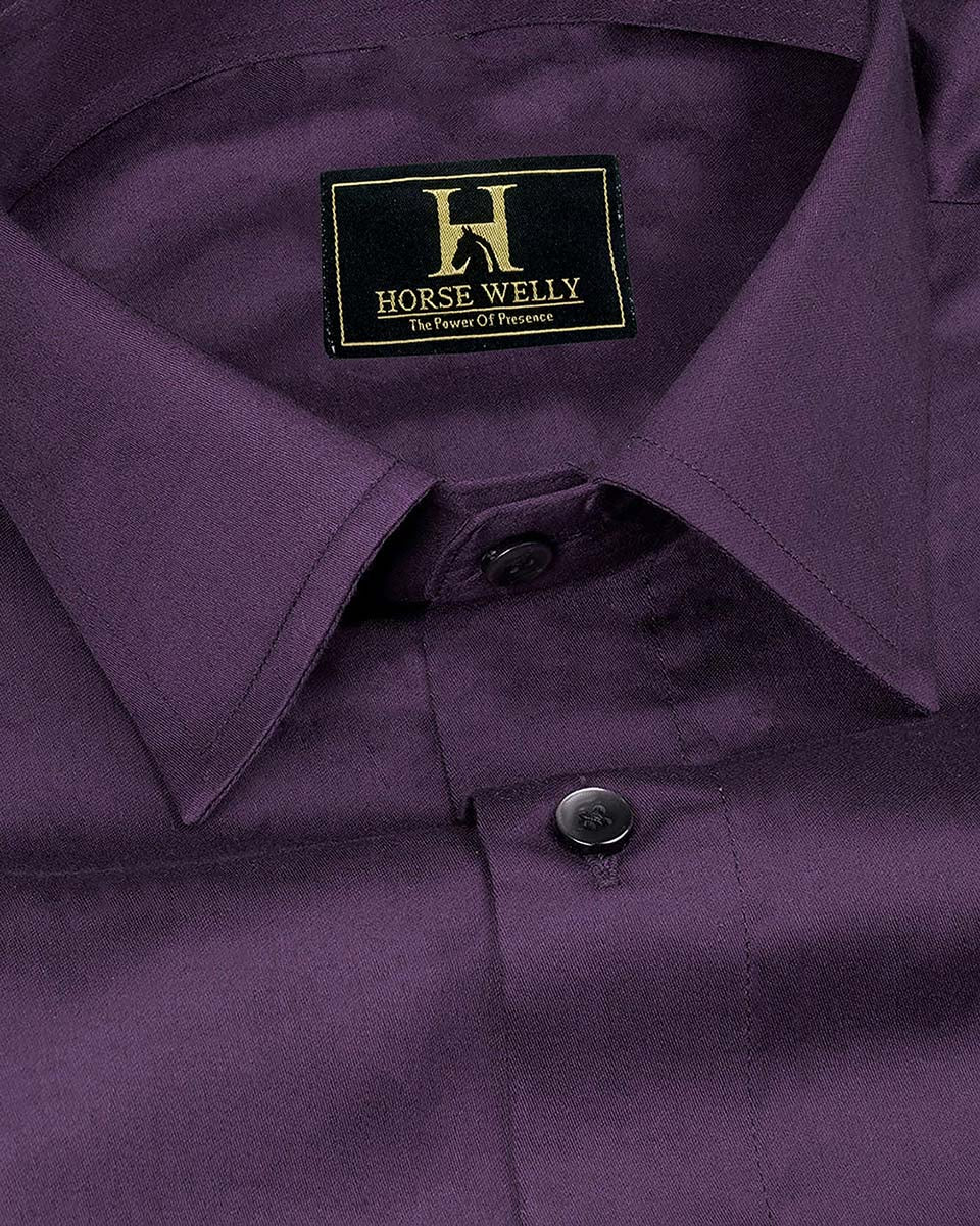 Black Current Purple Premium Cotton Shirt