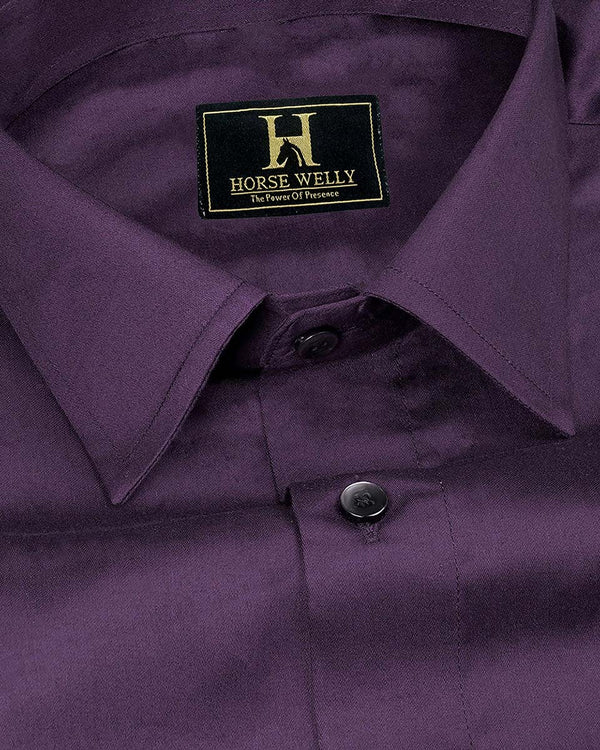 Black Current Purple Premium Cotton Shirt