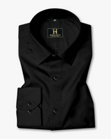 Black Fine Premium Cotton Luxury Formal Shirt For Men's