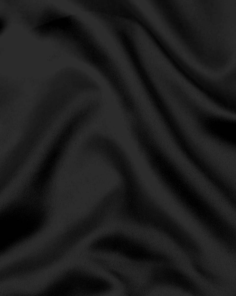 Black Fine Premium Cotton Luxury Formal Shirt For Men's