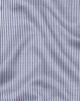 Blue Vertical Stripes Button Dawn Cotton Formal Shirt