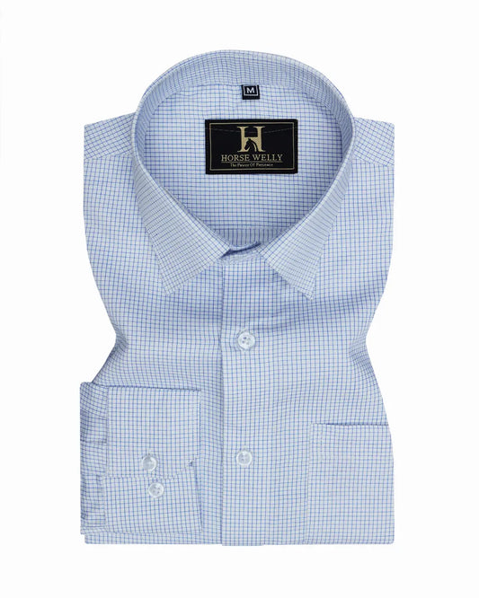 Buy Horsewelly Blue Graph Check Cotton Formal Shirt