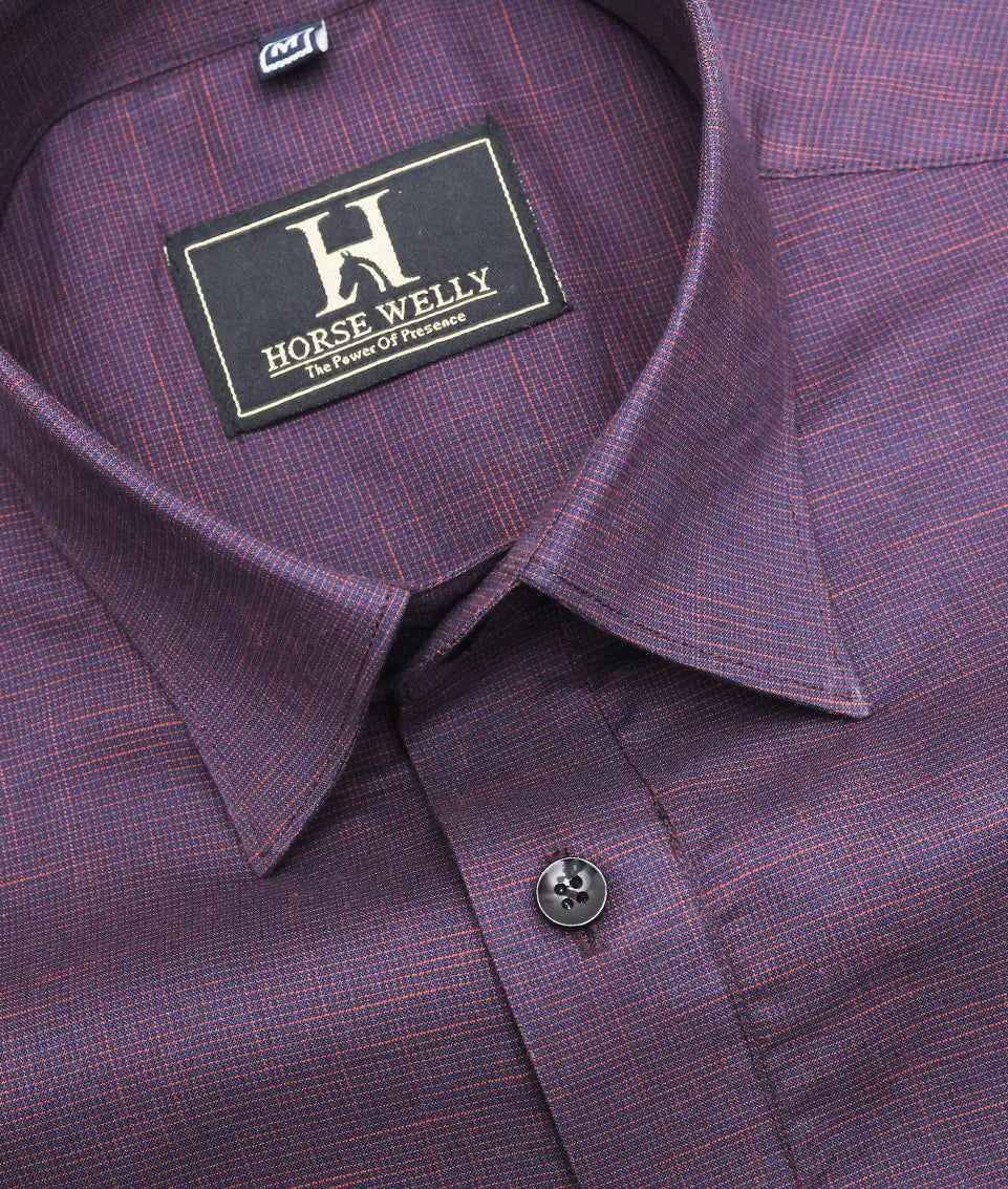 Buy Men’s Purple cotton‑texture formal shirts