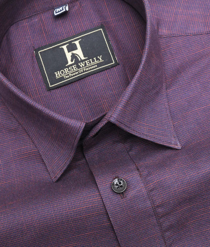 Buy Men’s Purple cotton‑texture formal shirts