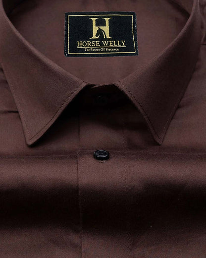 Cofee Premium Cotton Luxury Formal Shirt For Men's