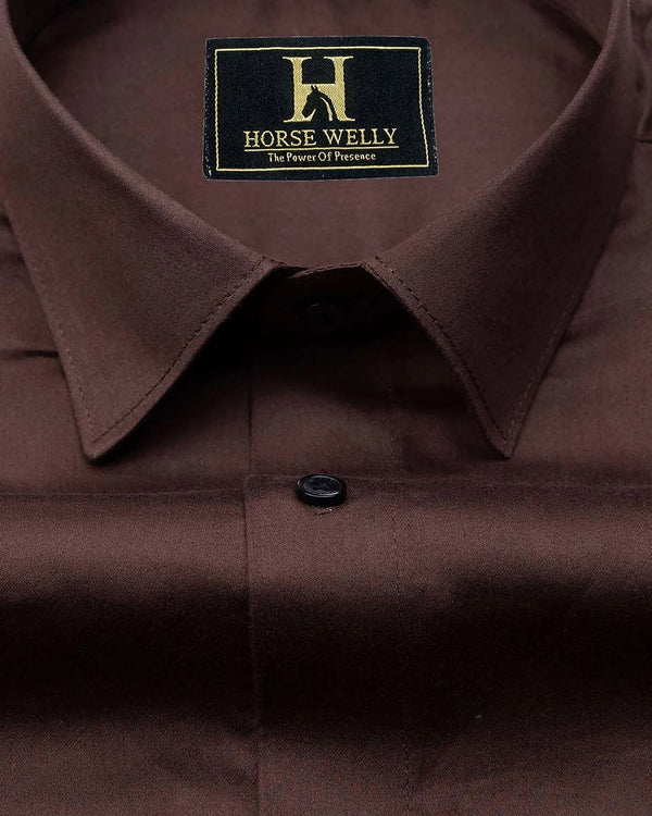 Cofee Premium Cotton Luxury Formal Shirt For Men's