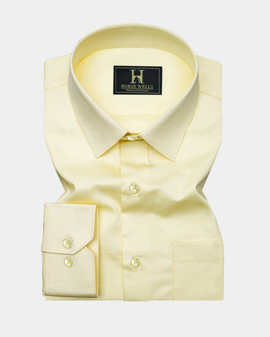 Corn Yellow Premium Satin Men's Shirt
