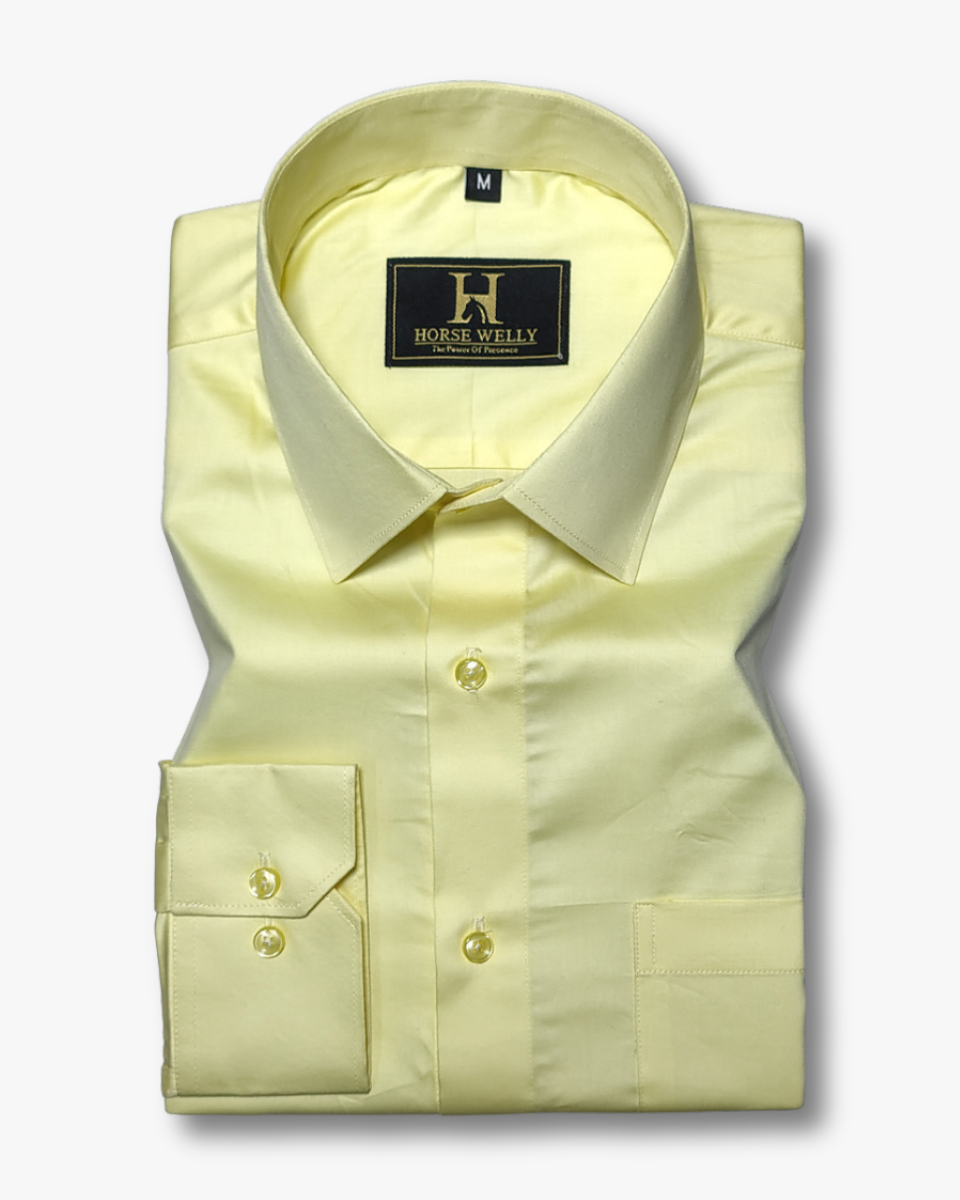 Corn Yellow Premium Satin Men's Shirt