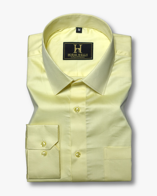 Corn Yellow Premium Satin Men's Shirt