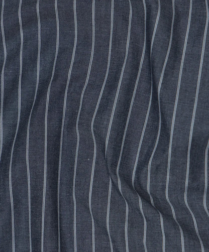 Dark Gray Formal/Casual Stripes Premium Cotton Shirt For Men