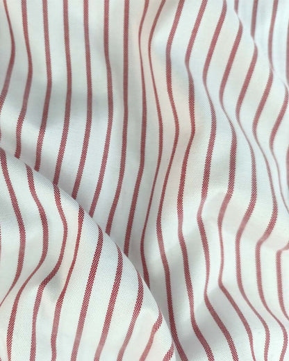 Destiny Red With White Stripe Premium Cotton Designer Shirt