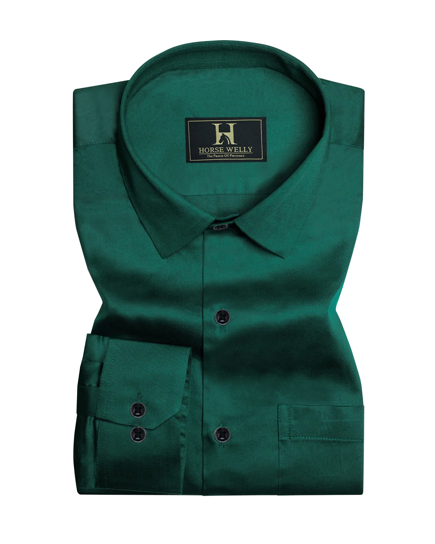 Everglade Green Premium Satin Men's Shirt