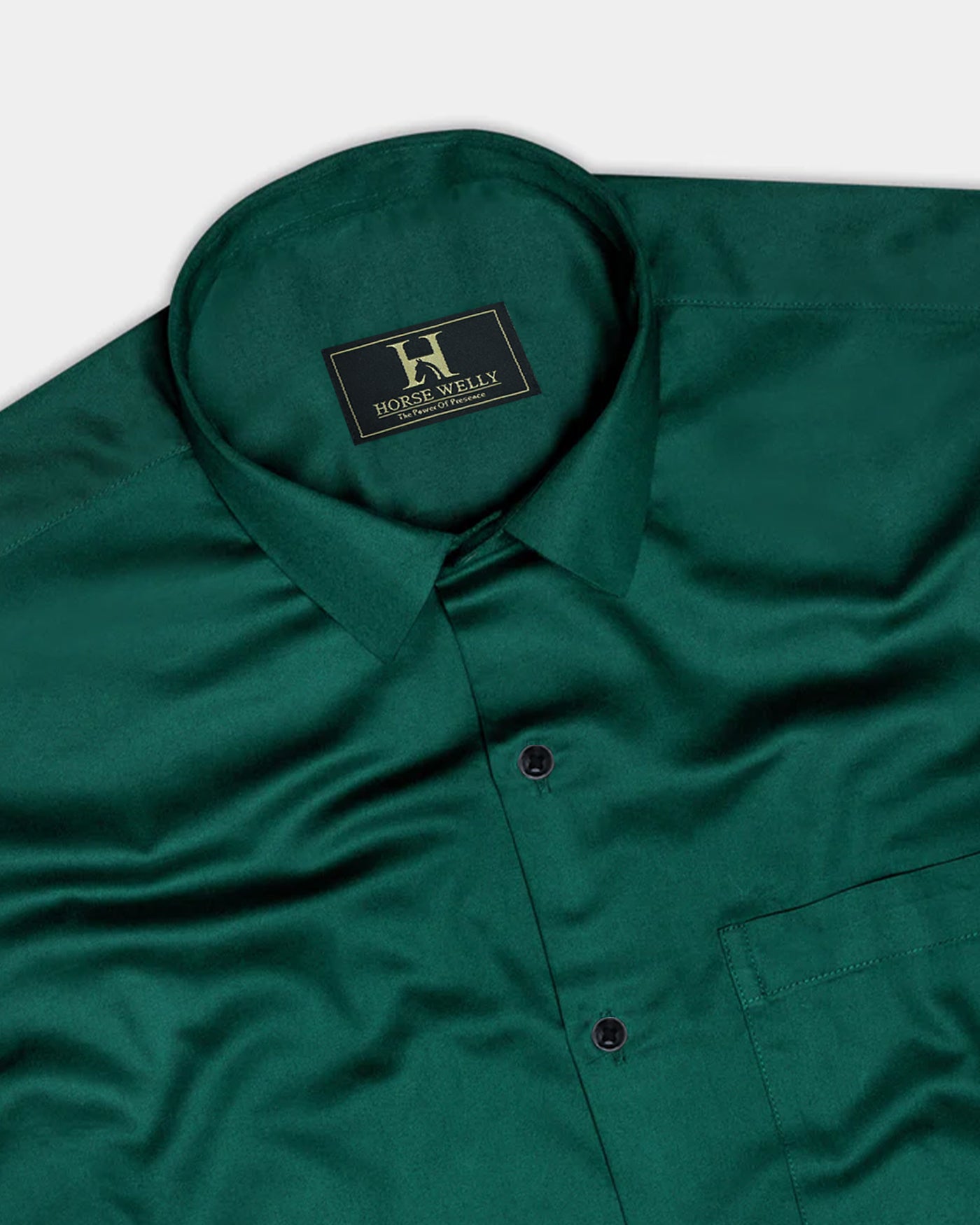 Everglade Green Premium Satin Men's Shirt