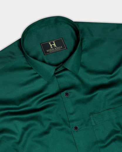 Everglade Green Premium Satin Men's Shirt