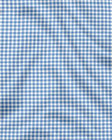 Gingham Check Dark Blue Cotton Shirt