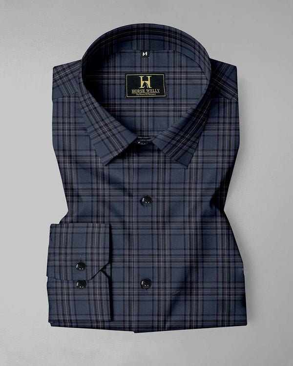 Green Blue Tartan Checks Premium Cotton Shirt