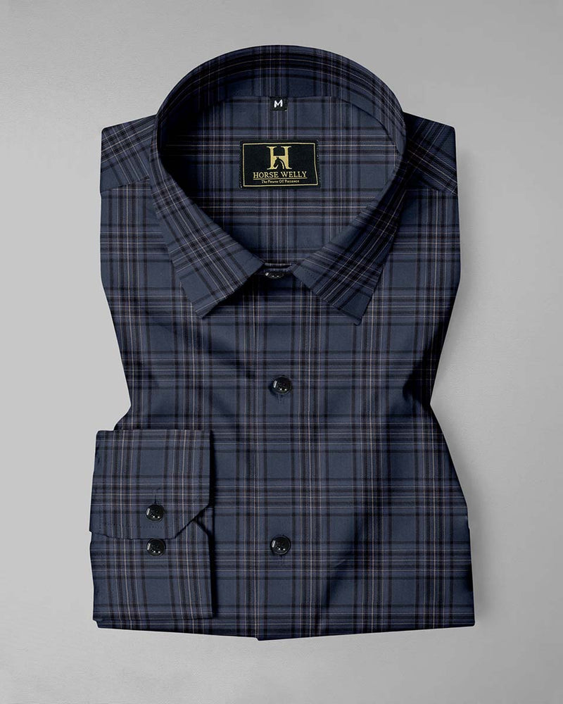 Green Blue Tartan Checks Premium Cotton Shirt