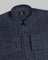 Green Blue Tartan Checks Premium Cotton Shirt