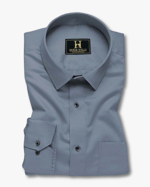 Grey Premium Cotton Luxury Formal Shirt For Men's