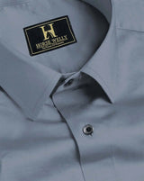 Grey Premium Cotton Luxury Formal Shirt For Men's