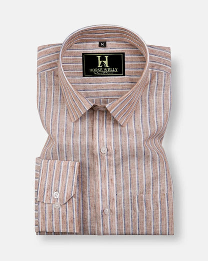 Heritage Brown Stripe Linen Shirt