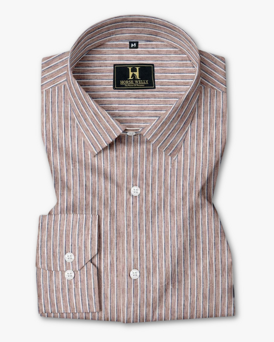 Heritage Brown Stripe Linen Shirt