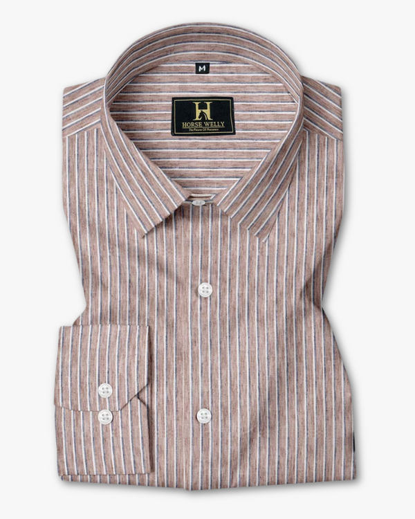 Heritage Brown Stripe Linen Shirt