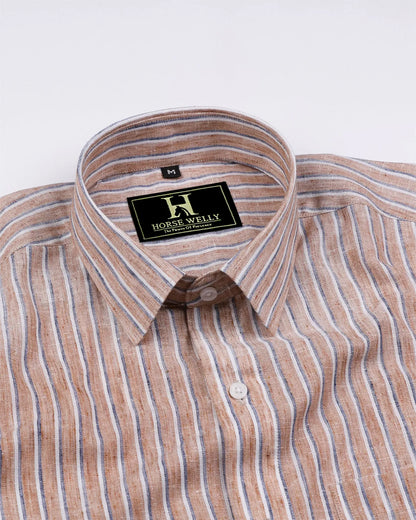 Heritage Brown Stripe Linen Shirt