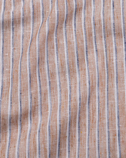 Heritage Brown Stripe Linen Shirt