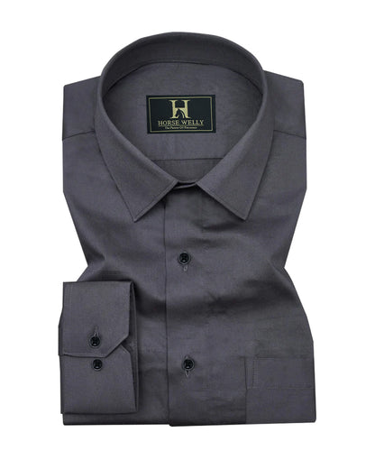 Iridium Gray Premium Satin Men's Shirt