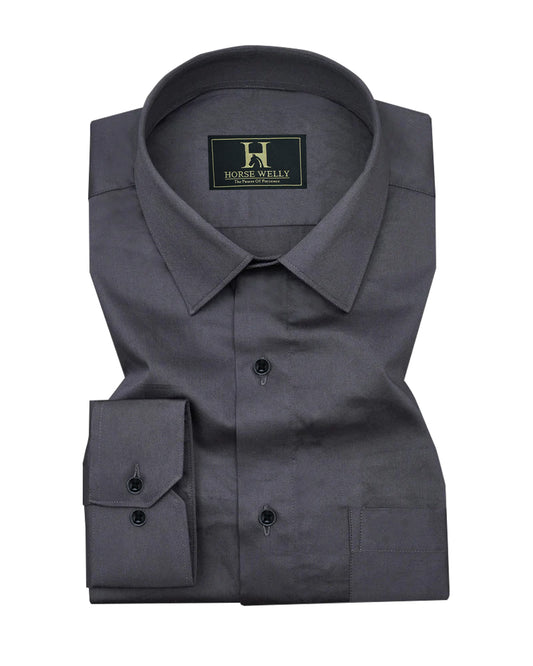 Iridium Gray Premium Satin Men's Shirt