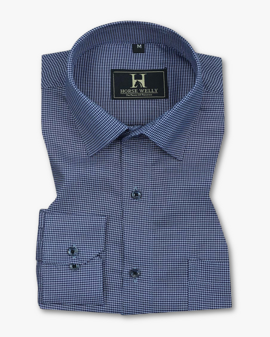 Kimberly Blue Amsler Dobby  Premium Cotton Shirt