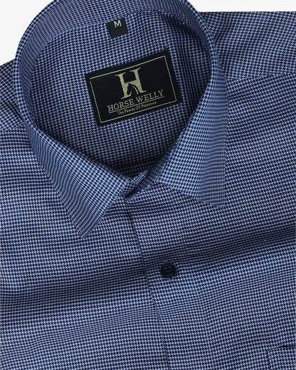 Kimberly Blue Amsler Dobby  Premium Cotton Shirt