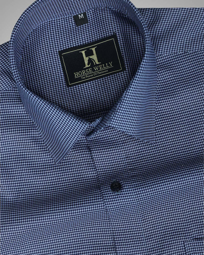 Kimberly Blue Amsler Dobby  Premium Cotton Shirt