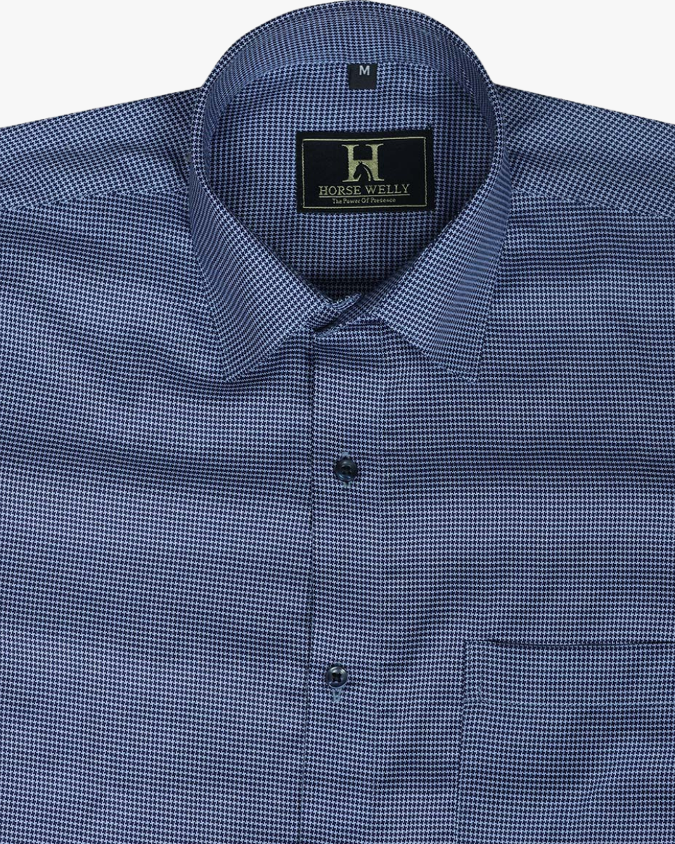 Kimberly Blue Amsler Dobby  Premium Cotton Shirt